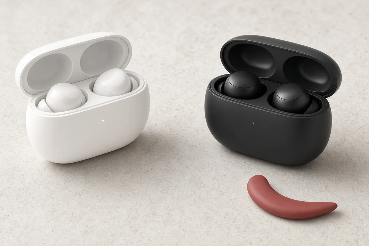 Illustration of two wireless earbud cases compared side by side