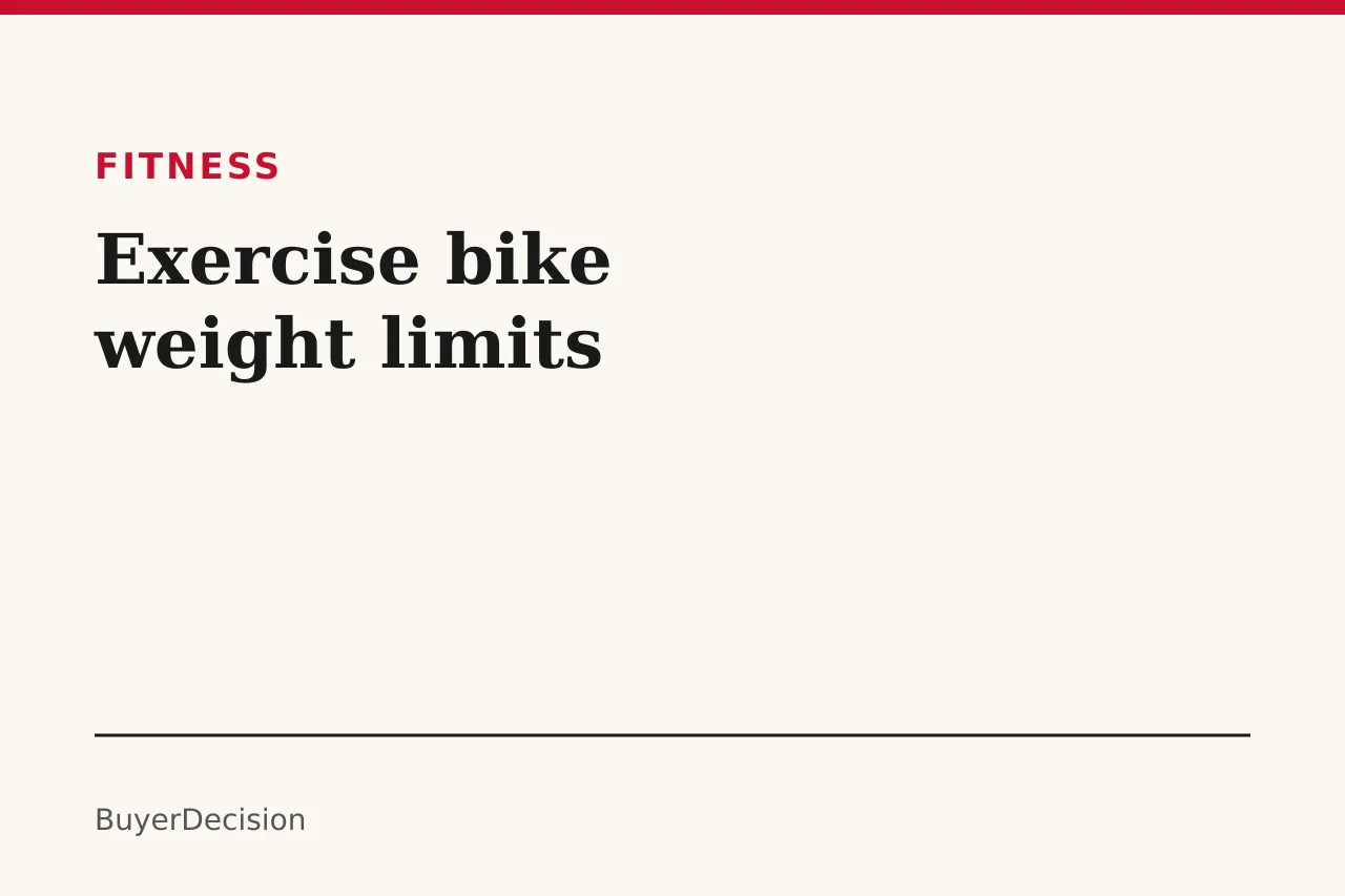 Title card: exercise bike weight limits, with rising bars