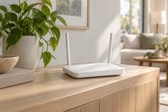 Illustration of a home Wi-Fi router